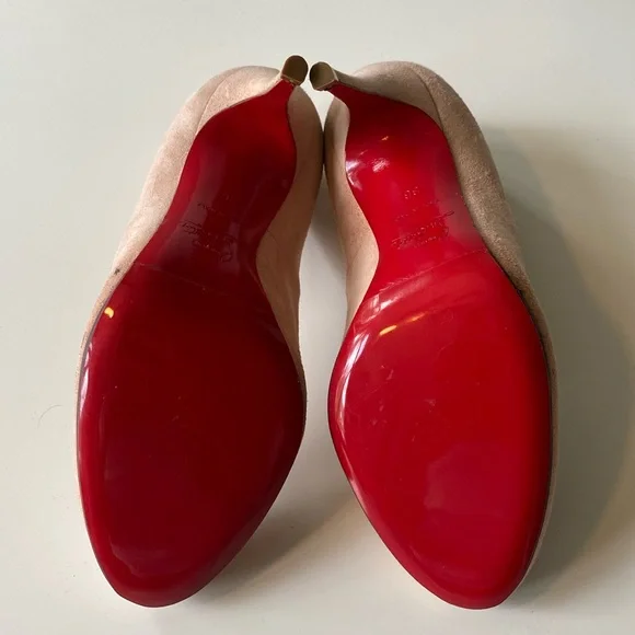 Christian Louboutin Dolly 100 Rosy Pink Suede 36 - Picture 6 of 7